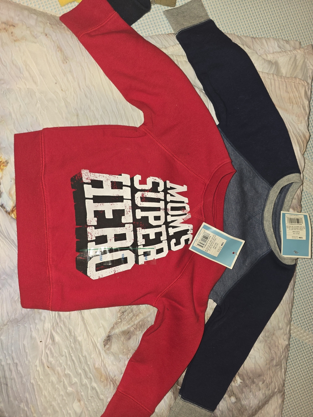 OshKosh B'gosh Red 'Mom's Super Hero' Kids Sweatshirt